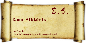 Damm Viktória névjegykártya